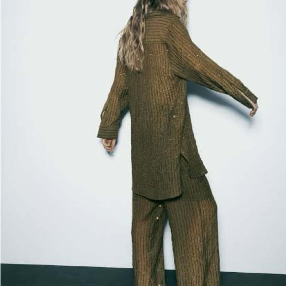 Zara Sequin Tunic Shirt & Pants Set - Picture 3 of 9